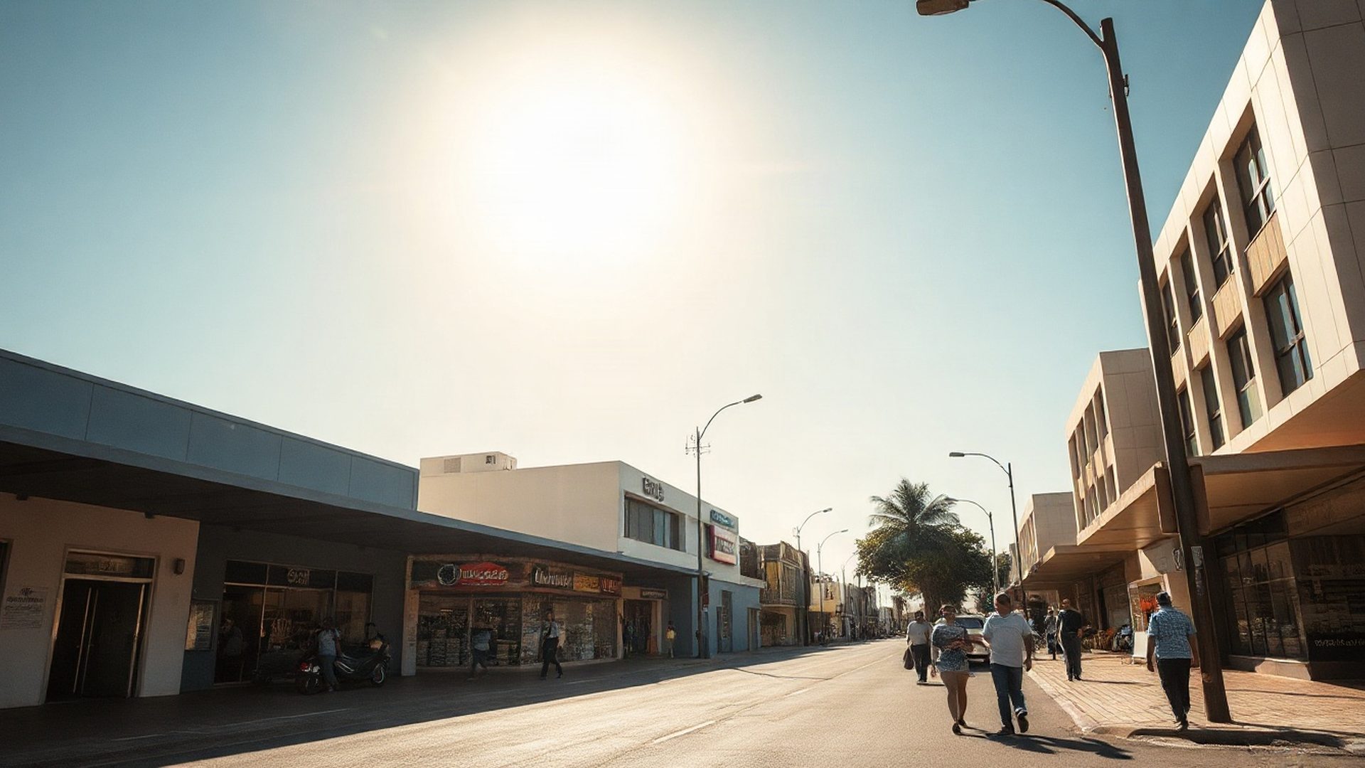Rua comercial em um bairro de Belo Horizonte sob luz natural